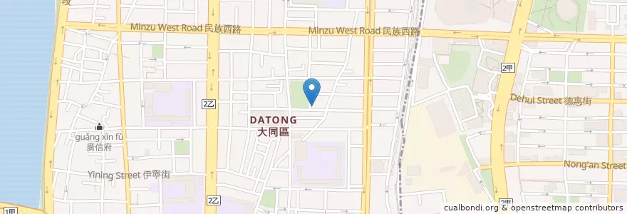 Mapa de ubicacion de 民聖堂 en Taiwan, 新北市, Taipé, 大同區.