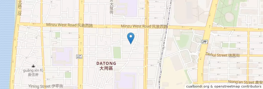 Mapa de ubicacion de 老地方牛肉麵 en Taiwan, 新北市, Taipei, 大同區.