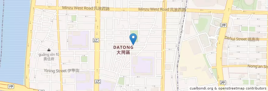Mapa de ubicacion de 台北行天府 en Taiwan, New Taipei, Taipei, Datong District.