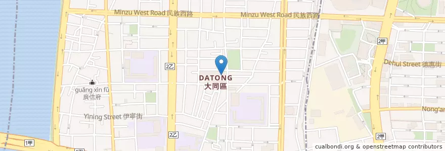Mapa de ubicacion de 景福宮 en 台湾, 新北市, 台北市, 大同区.