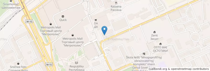 Mapa de ubicacion de Caffeine Crew en 俄罗斯/俄羅斯, Центральный Федеральный Округ, Москва, Северный Административный Округ, Войковский Район.