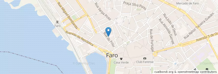 Mapa de ubicacion de DUX en ポルトガル, Algarve, Algarve, Faro, Faro, Faro.