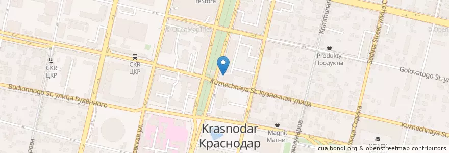 Mapa de ubicacion de 5 Авеню en روسيا, منطقة فيدرالية جنوبية, منطقة كراسنودار, Городской Округ Краснодар.