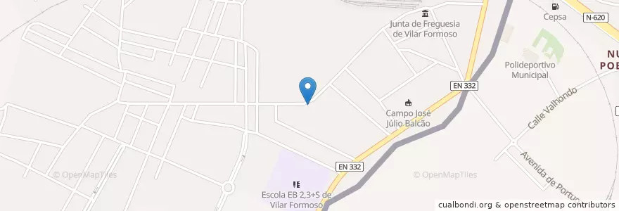 Mapa de ubicacion de GNR Vilar Formoso en 葡萄牙, Centro, Guarda, Beira Interior Norte, Almeida, Vilar Formoso.