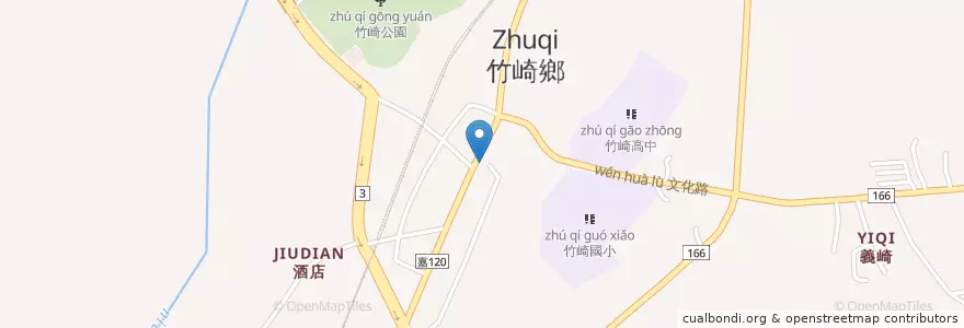 Mapa de ubicacion de 長興宮 en 타이완, 타이완성, 자이 현, 주치 향.