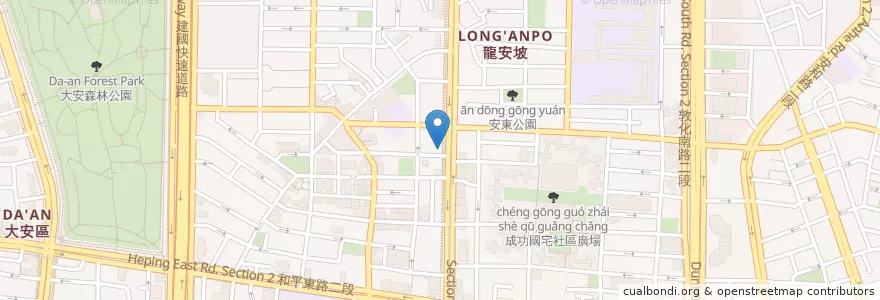 Mapa de ubicacion de 熱翻天生猛海鮮 en Taiwan, Nuova Taipei, Taipei, 大安區.