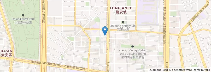 Mapa de ubicacion de 春喜炭火燒肉 en 臺灣, 新北市, 臺北市, 大安區.