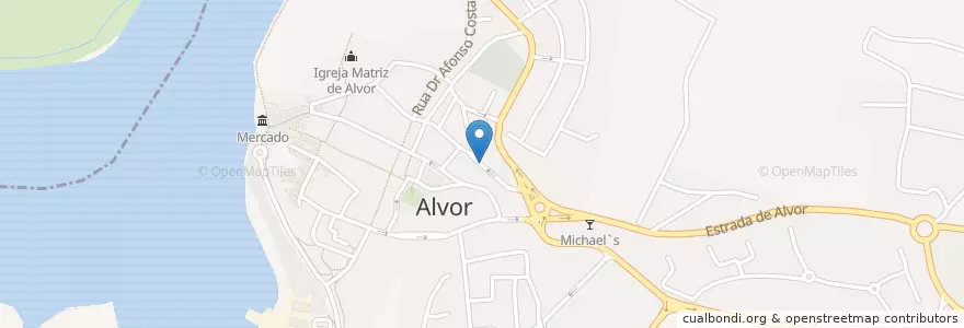 Mapa de ubicacion de Centro de saúde do Alvor en Portugal, Algarve, Algarve, Faro, Portimão, Alvor.