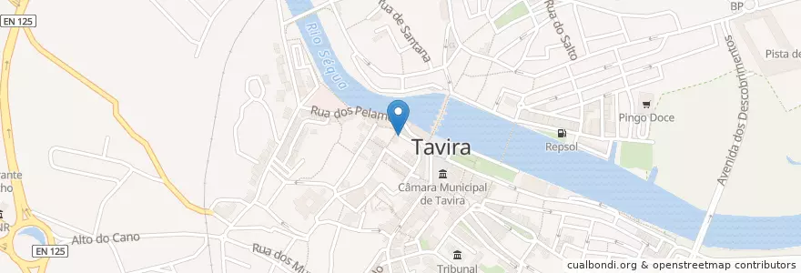 Mapa de ubicacion de Tempero en پرتغال, Algarve, Algarve, فارو, تاویرا, Tavira.