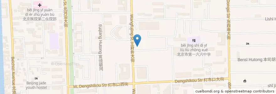 Mapa de ubicacion de 國強蘭州麵館 en الصين, بكين, خبي, 东城区.
