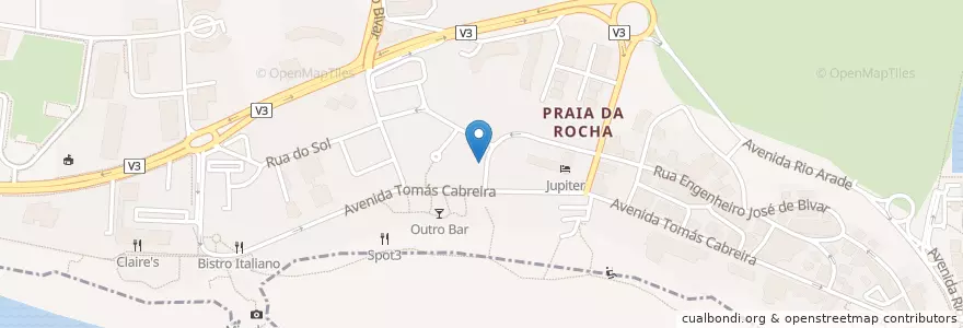 Mapa de ubicacion de Vila Mariazinha Bar en Portekiz, Algarve, Algarve, Faro, Portimão, Portimão.