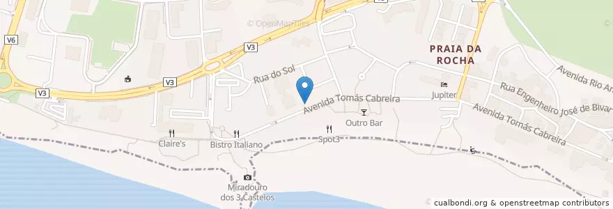 Mapa de ubicacion de Gelataria da Rocha en Portugal, Algarve, Algarve, Faro, Portimão, Portimão.