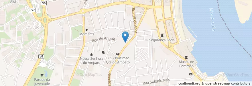 Mapa de ubicacion de J25 en Portogallo, Algarve, Algarve, Faro, Portimão, Portimão.