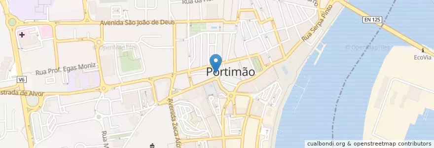 Mapa de ubicacion de O Pipo en Portekiz, Algarve, Algarve, Faro, Portimão, Portimão.