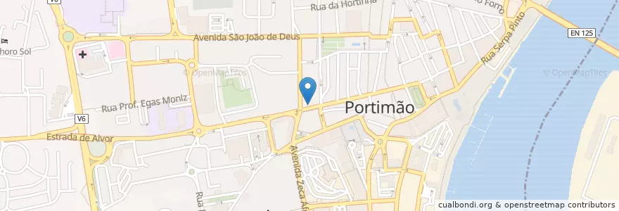 Mapa de ubicacion de Pastelaria Nova Onda en 葡萄牙, Algarve, Algarve, Faro, Portimão, Portimão.