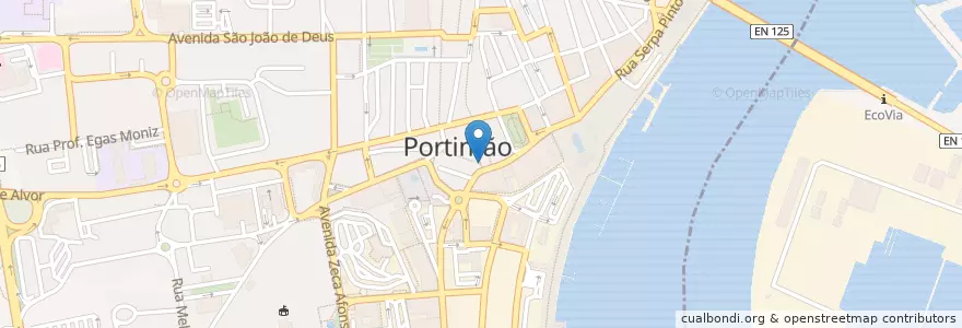 Mapa de ubicacion de Esquinha en 포르투갈, Algarve, Algarve, Faro, Portimão, Portimão.