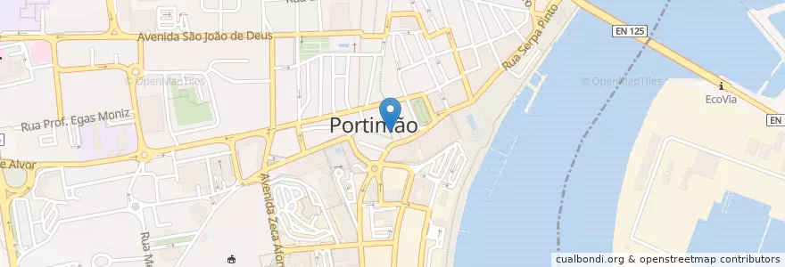 Mapa de ubicacion de Lusana en ポルトガル, Algarve, Algarve, Faro, Portimão, Portimão.