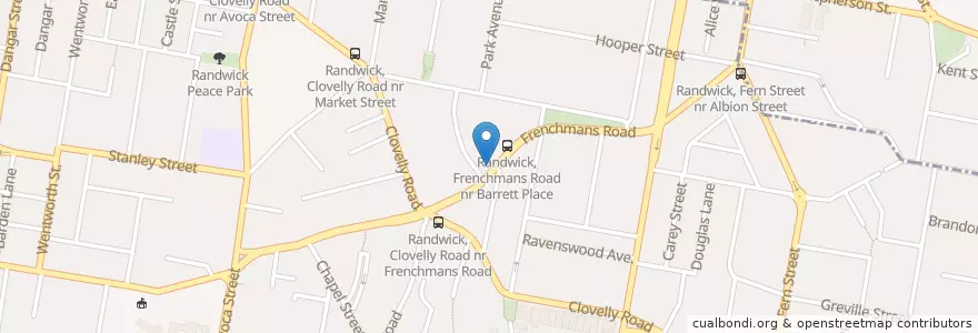 Mapa de ubicacion de Doughboy Pizza Randwick en استرالیا, New South Wales, Sydney, Randwick City Council.