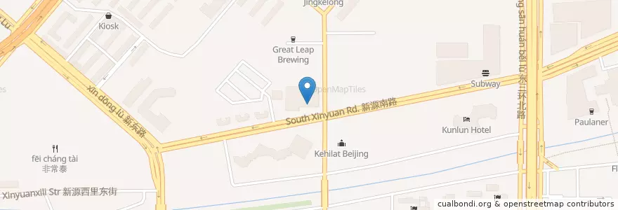 Mapa de ubicacion de 红圈酒吧 en 中国, 北京市, 河北省, 朝阳区.