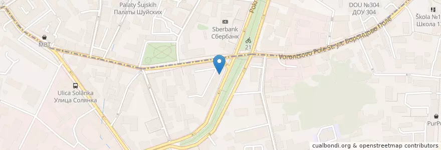 Mapa de ubicacion de Bistrot & Boutique No. 7 en ロシア, 中央連邦管区, モスクワ, Центральный Административный Округ, Таганский Район.
