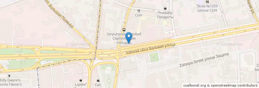 Mapa de ubicacion de Сабрина en Rusia, Distrito Federal Central, Москва, Distrito Administrativo Central, Район Замоскворечье.