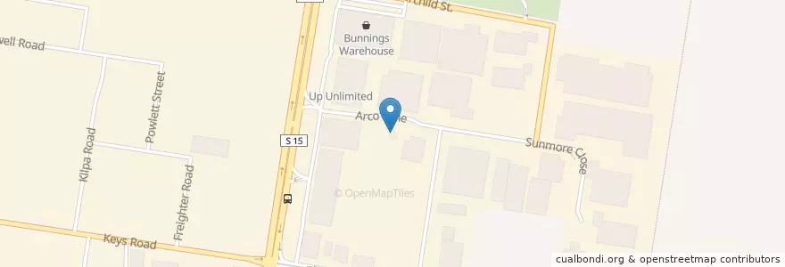 Mapa de ubicacion de Arco Cafe / Restaurant en Австралия, Виктория, City Of Kingston.