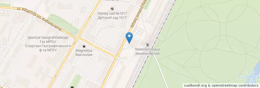 Mapa de ubicacion de Горздрав en 러시아, Центральный Федеральный Округ, Москва, Восточный Административный Округ, Алексеевский Район.