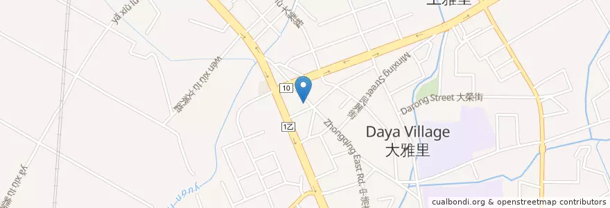 Mapa de ubicacion de 芊香素食 en 타이완, 타이중 시, 다야 구.