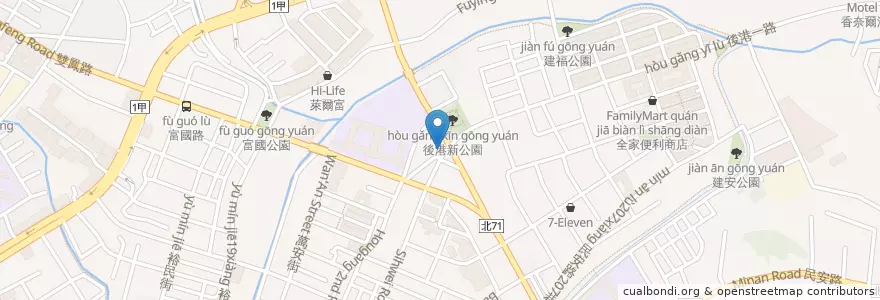 Mapa de ubicacion de 台西鵝肉 en Тайвань, Новый Тайбэй, 新莊區.