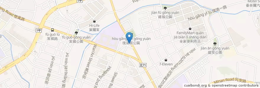 Mapa de ubicacion de 基隆甜不辣蚵仔麵線 en تايوان, تايبيه الجديدة, 新莊區.