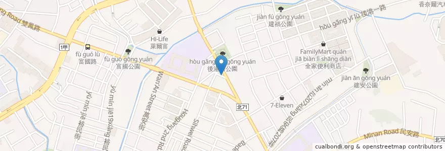Mapa de ubicacion de 吉得堡漢堡 新民店 en Taïwan, Nouveau Taipei, Hsinchuang.