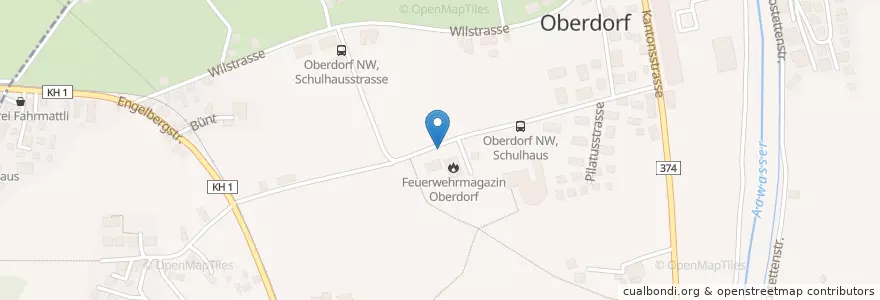 Mapa de ubicacion de Nextbike en Schweiz/Suisse/Svizzera/Svizra, Nidwalden, Oberdorf (Nw).