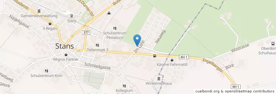 Mapa de ubicacion de Nextbike en Svizzera, Nidvaldo, Stans.