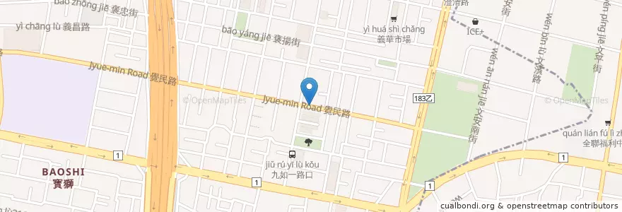 Mapa de ubicacion de 健宏復健診所 en 타이완, 가오슝시, 싼민구.