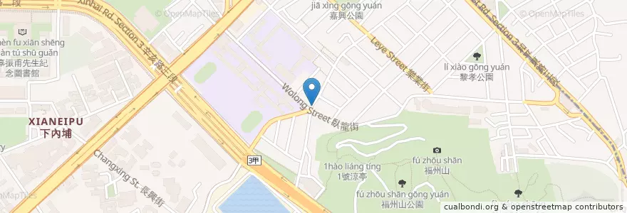 Mapa de ubicacion de 富士咖喱 en Taiwán, Nuevo Taipéi, Taipéi, 大安區.