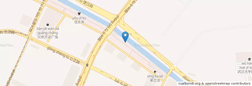 Mapa de ubicacion de KFC en 中国, 湖北省, 武汉市, 武昌区, 水果湖街道.