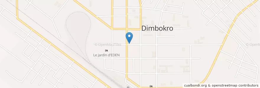 Mapa de ubicacion de Bureau de la Poste en 코트디부아르, Lacs, N’Zi.