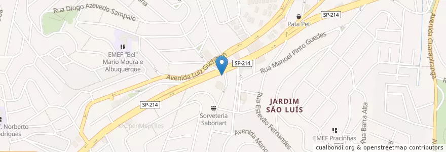 Mapa de ubicacion de Poupafarma en ブラジル, 南東部地域, サンパウロ, Região Geográfica Intermediária De São Paulo, Região Metropolitana De São Paulo, Região Imediata De São Paulo, サンパウロ.
