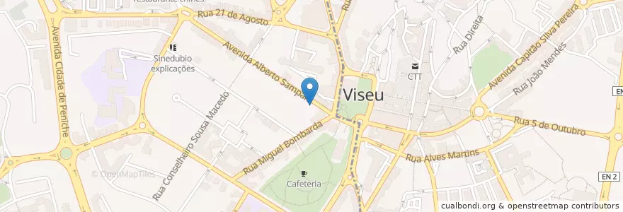 Mapa de ubicacion de Pérola do Rossio en 포르투갈, Centro, Viseu, Viseu Dão-Lafões, Viseu, União Das Freguesias De Viseu.