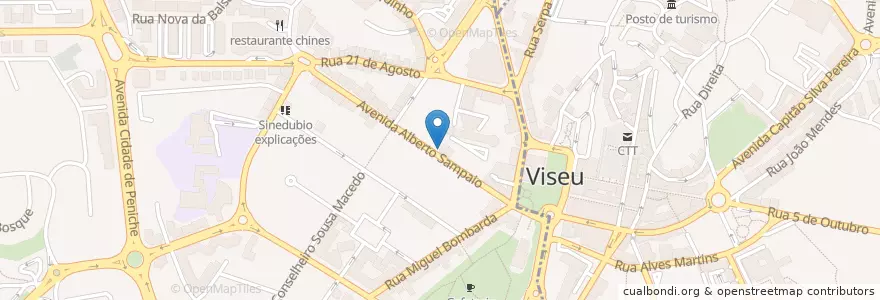 Mapa de ubicacion de Raquel Lopes en پرتغال, Centro, Viseu, Viseu Dão-Lafões, Viseu, União Das Freguesias De Viseu.
