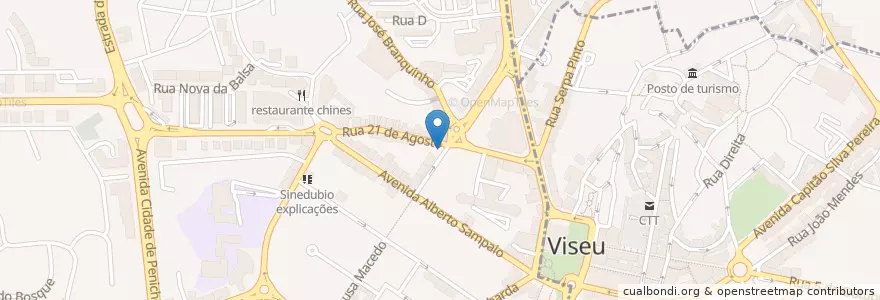 Mapa de ubicacion de Visages en Portugal, Centro, Viseu, Viseu Dão-Lafões, Viseu, União Das Freguesias De Viseu.
