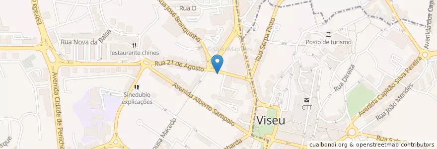 Mapa de ubicacion de Hábilexame en ポルトガル, Centro, Viseu, Viseu Dão-Lafões, Viseu, União Das Freguesias De Viseu.