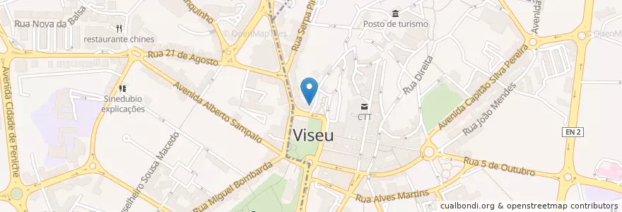 Mapa de ubicacion de Capunchinha do Rossio - Refeições en 葡萄牙, Centro, Viseu, Viseu Dão-Lafões, Viseu, União Das Freguesias De Viseu.