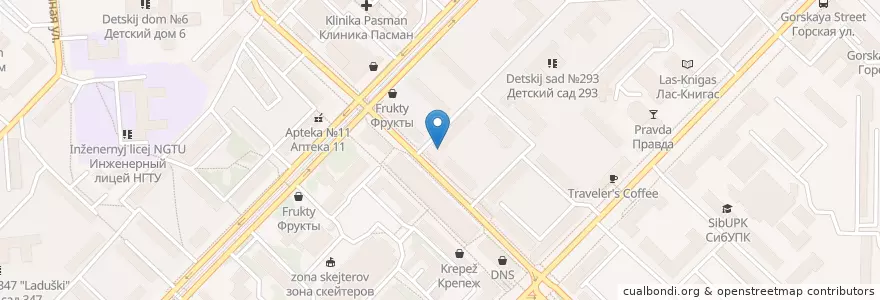 Mapa de ubicacion de То, что можно есть en روسیه, Сибирский Федеральный Округ, استان نووسیبیرسک, Городской Округ Новосибирск.
