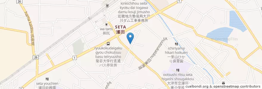 Mapa de ubicacion de 市川歯科医院 en Jepun, 滋賀県, 大津市.