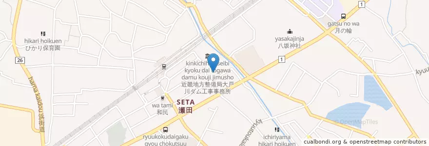 Mapa de ubicacion de Osteria e Bar R en 일본, 시가현, 大津市.
