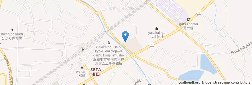 Mapa de ubicacion de 福徳寿薬局 en Japon, Préfecture De Shiga, 大津市.