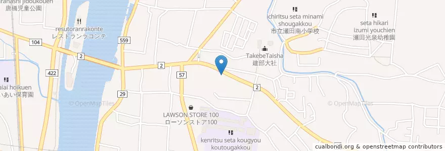 Mapa de ubicacion de ちかむね動物病院 en Japan, Präfektur Shiga, 大津市.