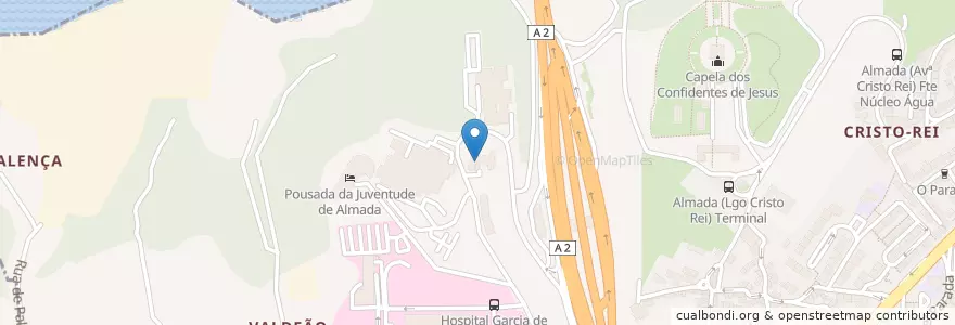 Mapa de ubicacion de Jardim Infantil Ninho 3 en البرتغال, Área Metropolitana De Lisboa, شطوبر, شبه جزيرة شطوبر, Almada, Almada, Cova Da Piedade, Pragal E Cacilhas.