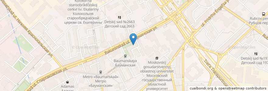 Mapa de ubicacion de Совкомбанк en Rússia, Distrito Federal Central, Москва, Центральный Административный Округ, Басманный Район.